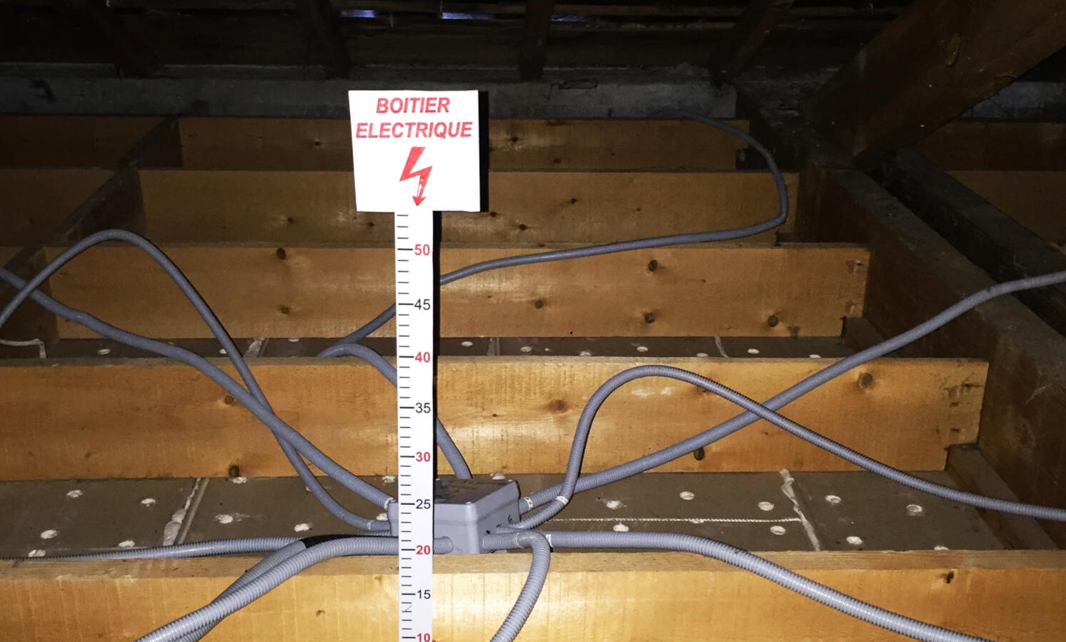 Repérage électrique avant soufflage